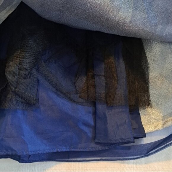 Blush by US Angels girls size 6X blue & silver sleeveless dress, EUC - Picture 2 of 6